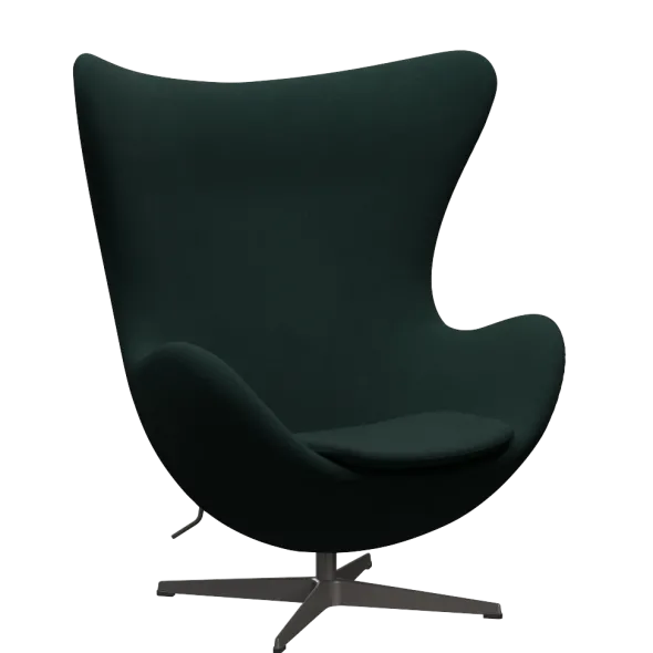 3316 Ægget loungestol, stel i warm graphite af Arne Jacobsen