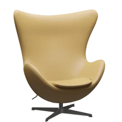 3316 Ægget loungestol, stel i warm graphite af Arne Jacobsen