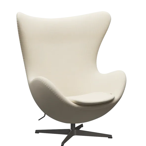 3316 Ægget loungestol, stel i warm graphite af Arne Jacobsen