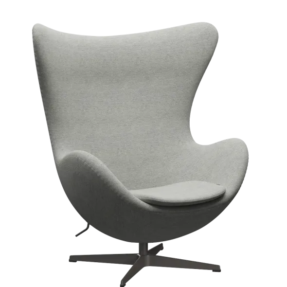 3316 Ægget loungestol, stel i warm graphite af Arne Jacobsen