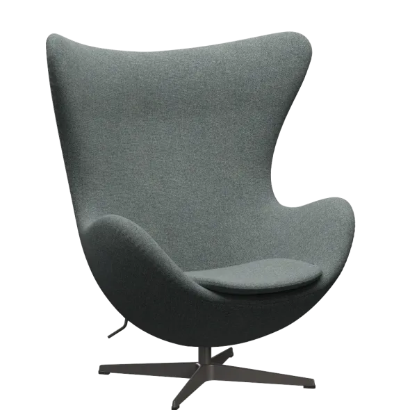 3316 Ægget loungestol, stel i warm graphite af Arne Jacobsen