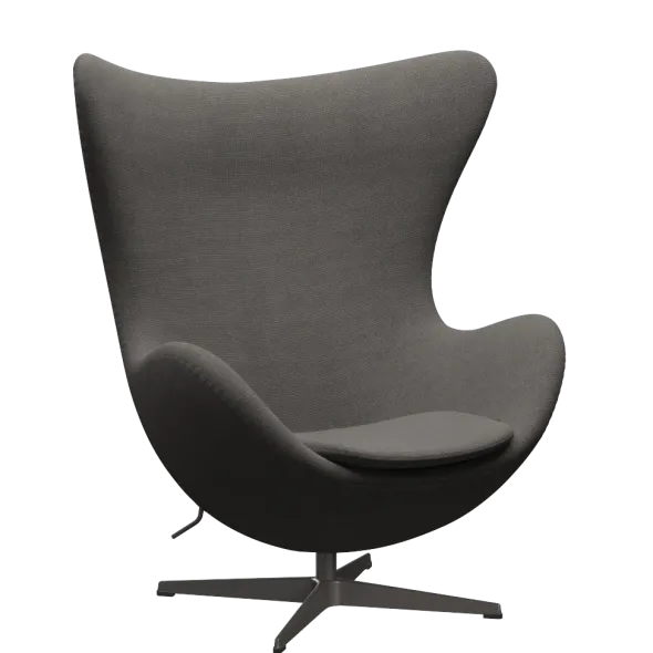 3316 Ægget loungestol, stel i warm graphite af Arne Jacobsen
