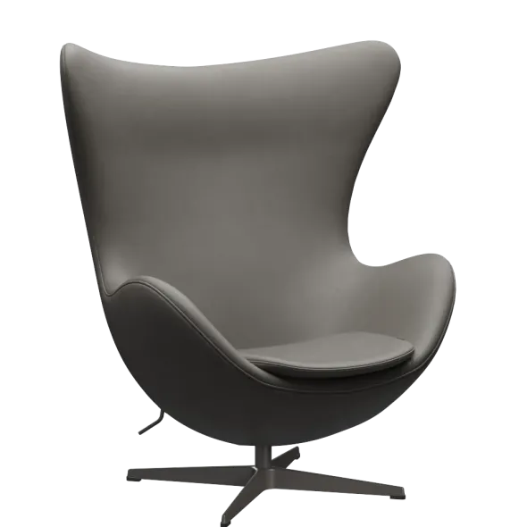 3316 Ægget loungestol, stel i warm graphite af Arne Jacobsen