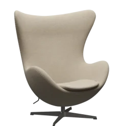 3316 Ægget loungestol, stel i warm graphite af Arne Jacobsen