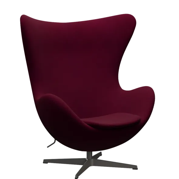 3316 Ægget loungestol, stel i warm graphite af Arne Jacobsen