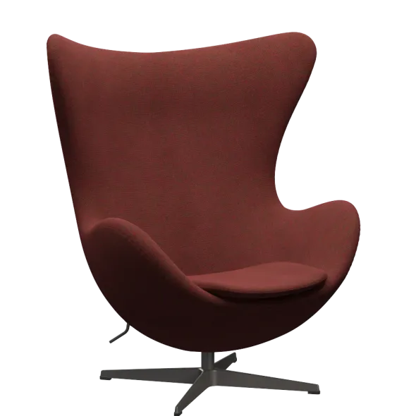 3316 Ægget loungestol, stel i warm graphite af Arne Jacobsen