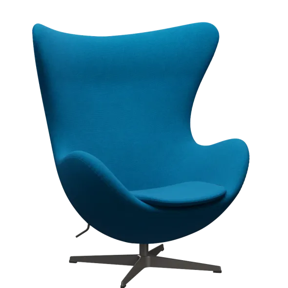 3316 Ægget loungestol, stel i warm graphite af Arne Jacobsen