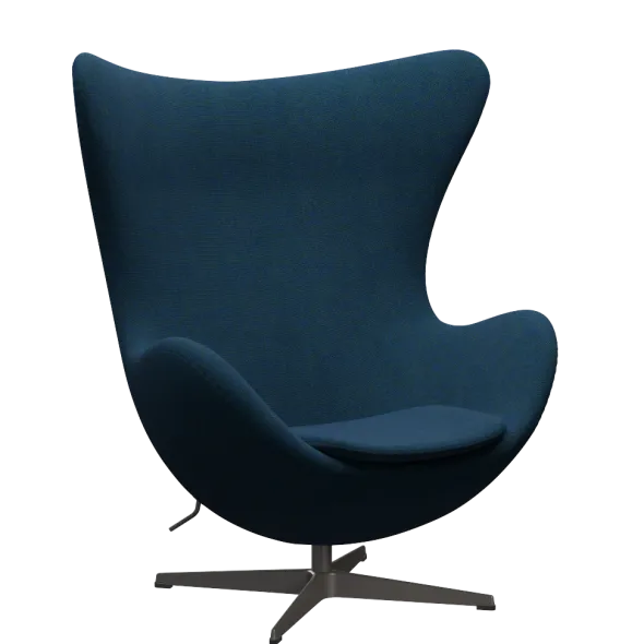 3316 Ægget loungestol, stel i warm graphite af Arne Jacobsen