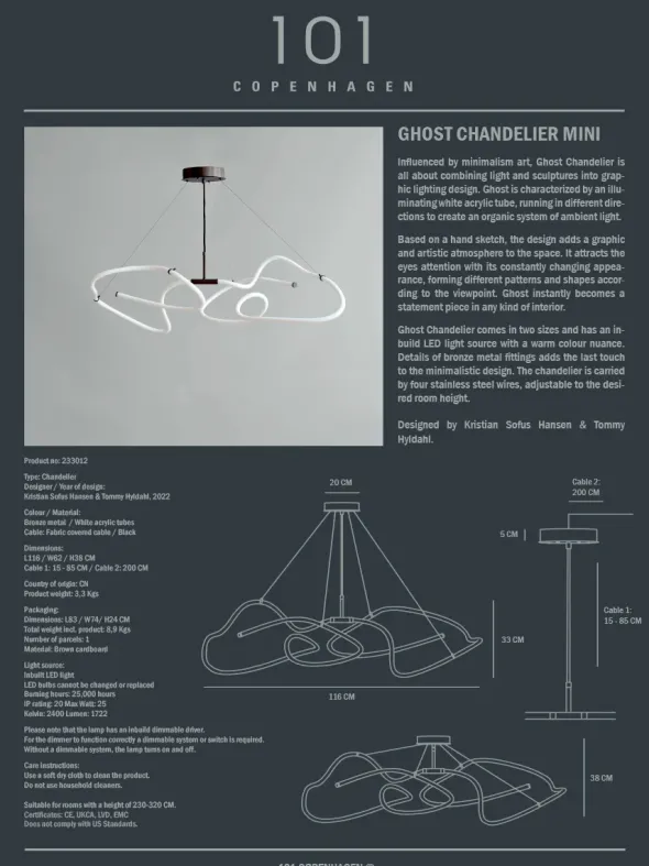 Ghost Chandelier, Mini fra 101 Copenhagen