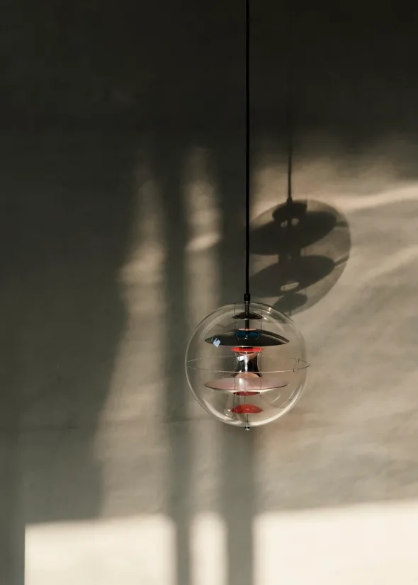 Globe, Glass pendel Ø50 af Verner Panton