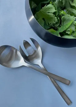 Grand Prix Salatbestik i mat stål, lille fra Kay Bojesen