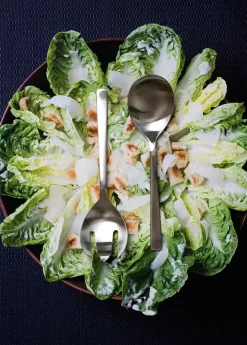 Grand Prix Salatbestik i poleret stål, lille fra Kay Bojesen