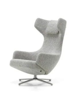 Grand Repos Lænestol, cream/dark brown fra Vitra