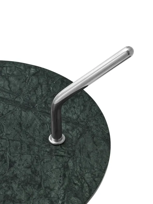 Halten SH9 Sidebord, polished steel & marble fra &Tradition