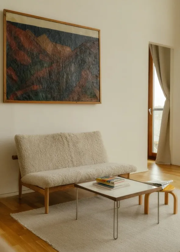 Japan 2 pers. sofa, valnød af Finn Juhl