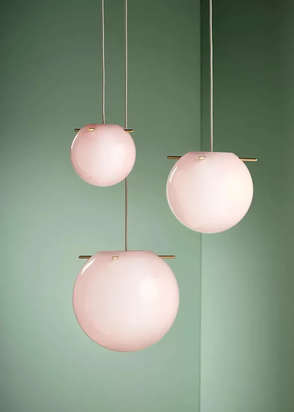 Koi Pendel, rose/brass Ø19 fra Frandsen