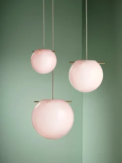 Koi Pendel, rose/brass Ø25 fra Frandsen
