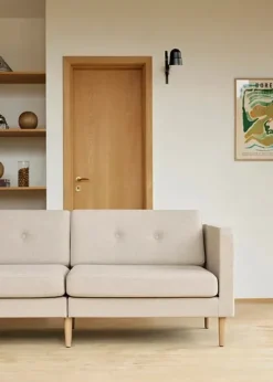 L42 Firhøj Sofa 3-Personers m. chaiselong, beige fra FDB Møbler
