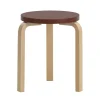 Limited Edition Stool 60, Mahogany Brown fra Artek