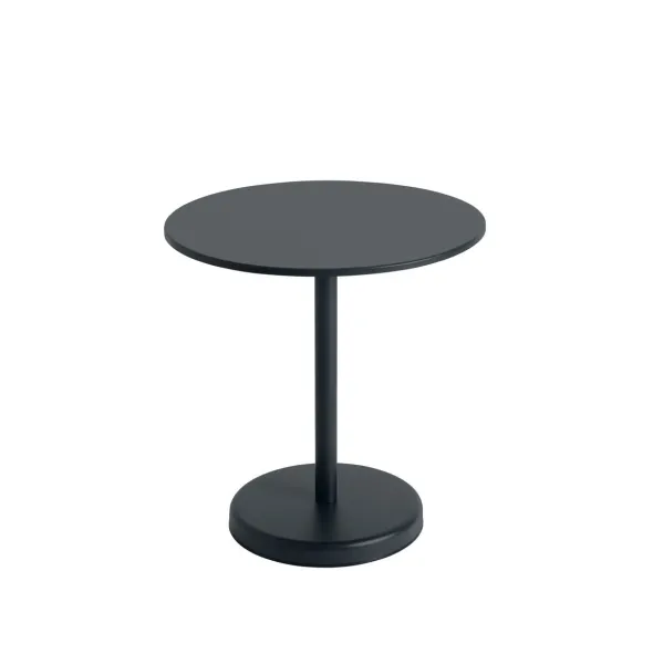 Linear Steel cafébord Ø70 cm, H73 cm fra Muuto