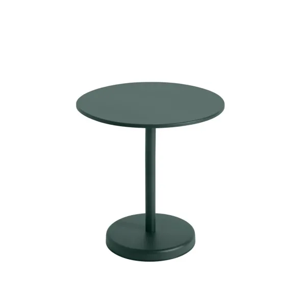 Linear Steel cafébord Ø70 cm, H73 cm fra Muuto