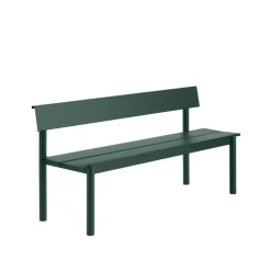 Linear Steel havebænk med ryglæn 170 cm fra Muuto