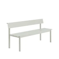 Linear Steel havebænk med ryglæn 170 cm fra Muuto