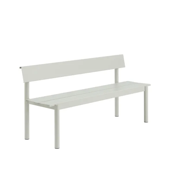 Linear Steel havebænk med ryglæn 170 cm fra Muuto