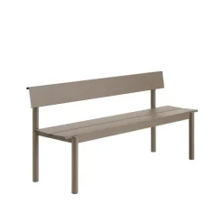 Linear Steel havebænk med ryglæn 170 cm fra Muuto