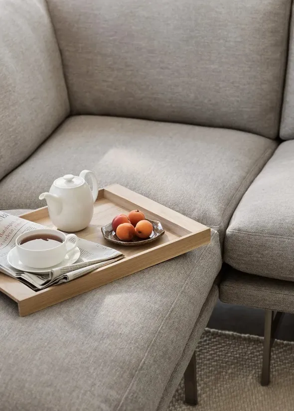 Lissoni PL115 Hjørnesofa, Clay 012 fra Fritz Hansen