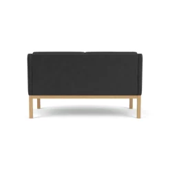 L45 MK154 2 pers. sofa, sort læder af Mogens Koch