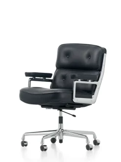 Lobby Chair ES 104 kontorstol, sort læder fra Vitra