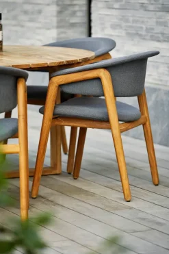 Luna Stol, teak/grey fra Cane-line
