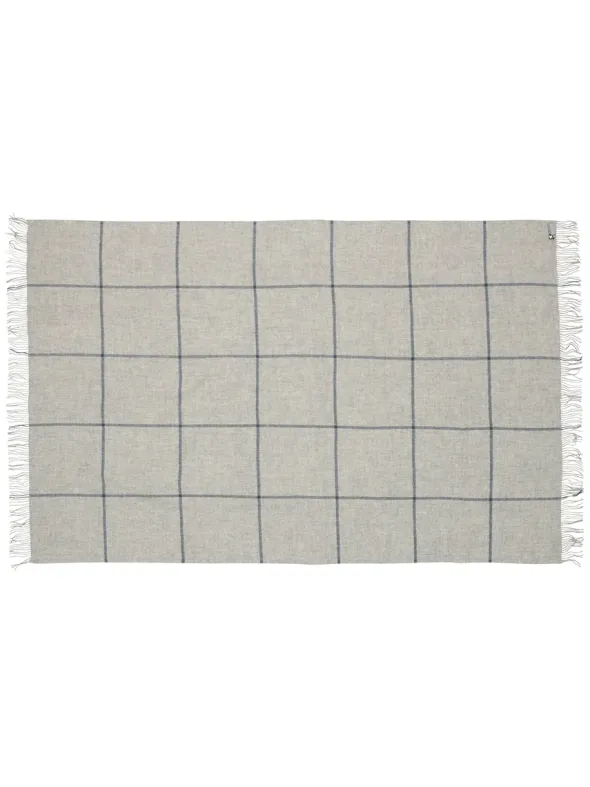 Mandø Plaid, light grey fra Silkeborg Uldspinderi