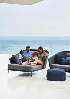 Mega Daybed, højre, inkl. hyndesæt fra Cane-line