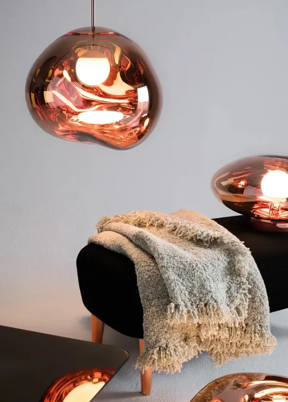 Melt Pendant Copper, 50 cm fra Tom Dixon