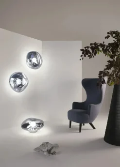 Melt Surface Væglampe, chrome fra Tom Dixon