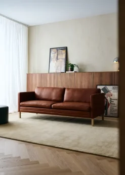 MH276 3 pers. sofa i Baltique anilinlæder fra Mogens Hansen