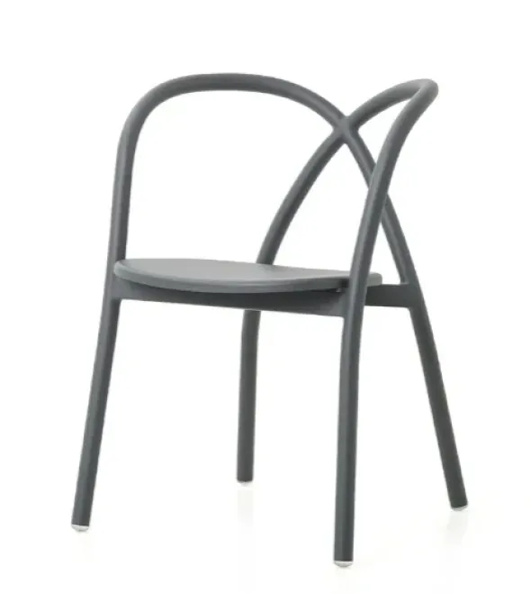 Ming cafésæt m. 3 stole og 1 bord, aluminium, grå fra Stellar Works