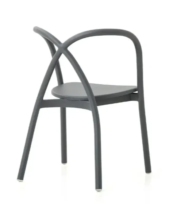 Ming cafésæt m. 3 stole og 1 bord, aluminium, grå fra Stellar Works