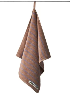 Naram towel - Camel & Ultramarine blue fra Bongusta
