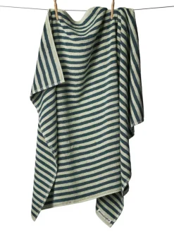 Naram towel - Sea foam & Deep teal fra Bongusta