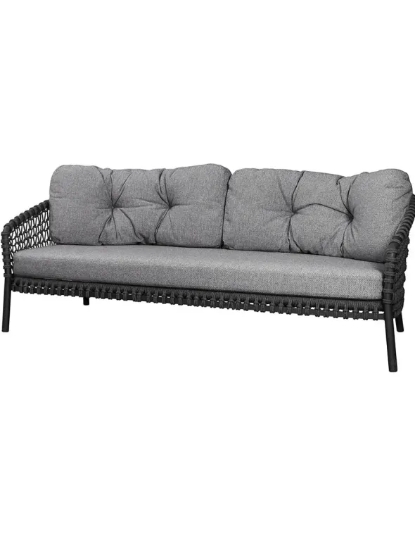 Ocean large 3-pers. Sofa, soft rope fra Cane-line