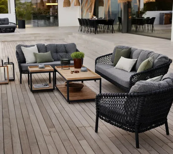 Ocean large 3-pers. Sofa, soft rope fra Cane-line