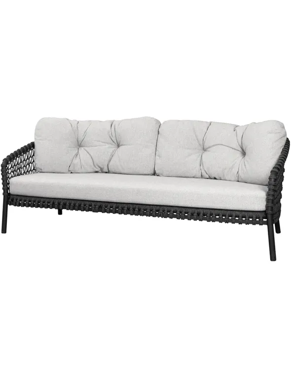 Ocean large 3-pers. Sofa, soft rope fra Cane-line