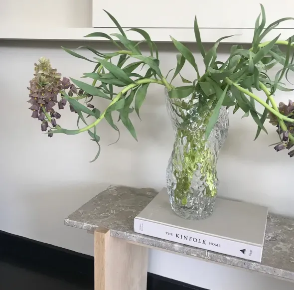 Ostrea Vase, klart glas fra Hein Studio