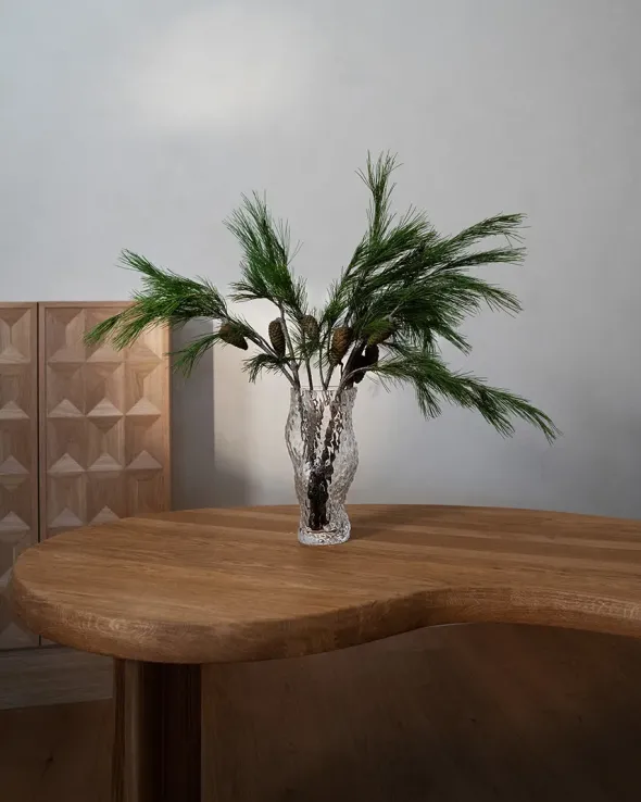 Ostrea Vase, klart glas fra Hein Studio