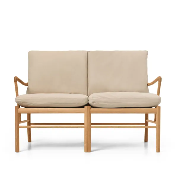 OW149-2 Colonial sofa eg olie, Terra-læder af Ole Wanscher