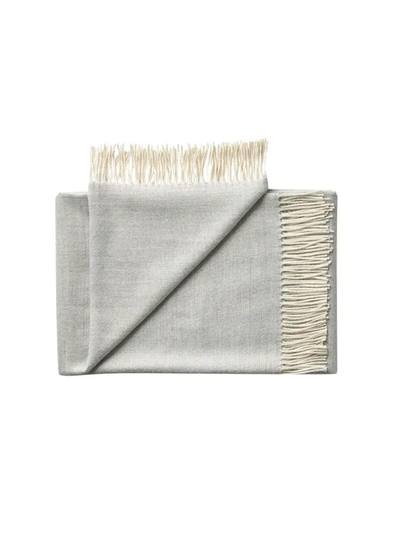 Panama Plaid, grey sand fra Silkeborg Uldspinderi