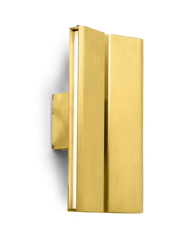 Papilio Double Væglampe, brushed brass fra Anour